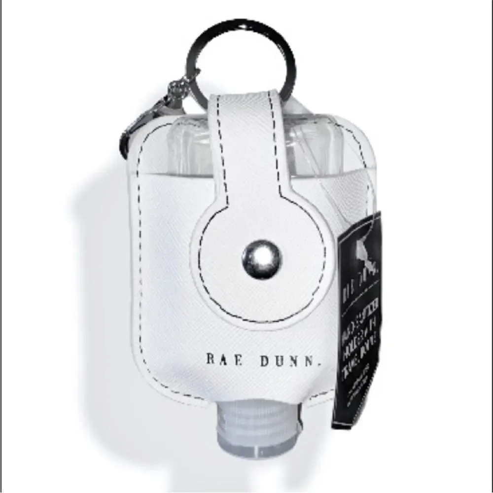 Rae Dunn LOVE Hand Sanitation Holder w/ Travel Bottle & Key Chain NEW Heart